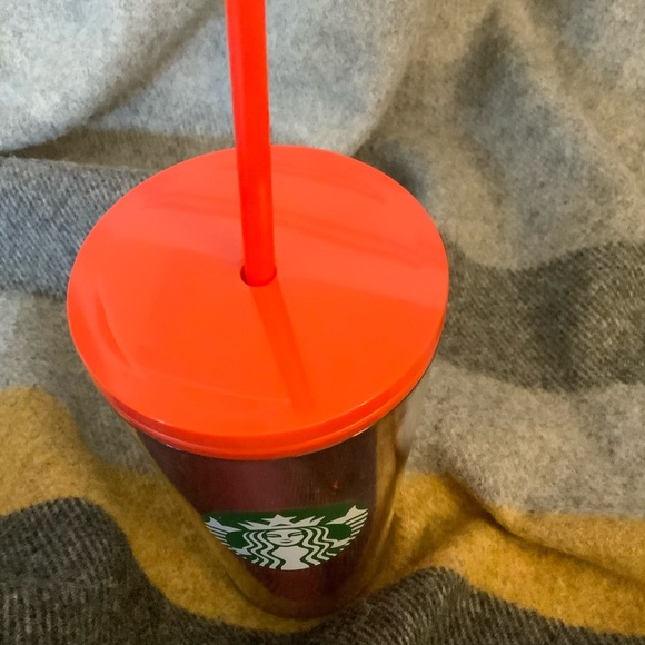 NEW Starbucks Red Glitter Acrylic Tumbler 16 oz - Picture 2 of 3